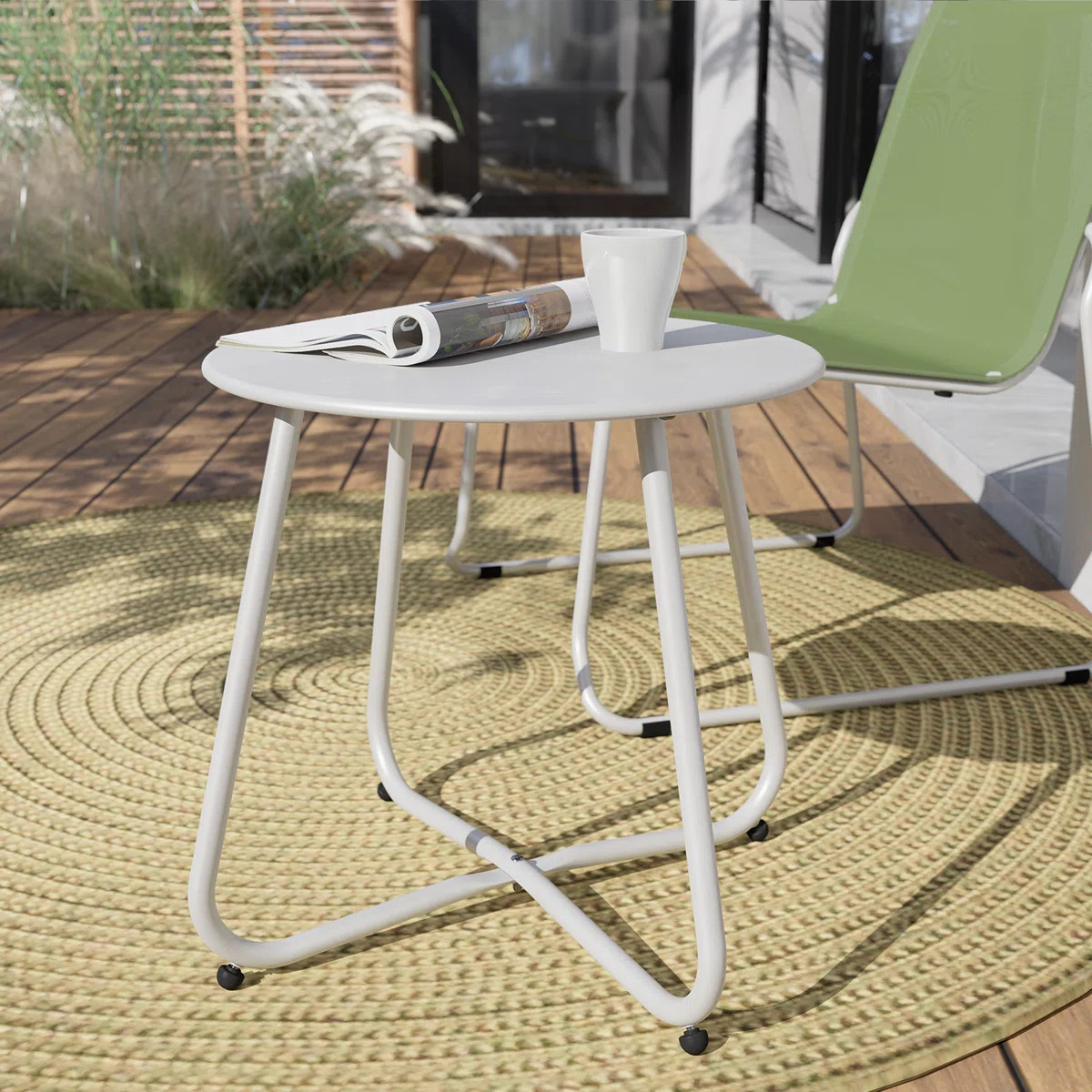Mickelsen Steel Patio Side Table | Wayfair North America