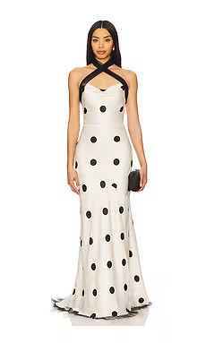 For Love & Lemons Dorothy Dot Gown in Cream from Revolve.com | Revolve Clothing (Global)