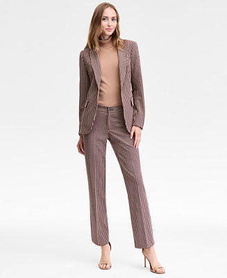 Women's Bootcut Houndstooth-Print Pants | Macy's