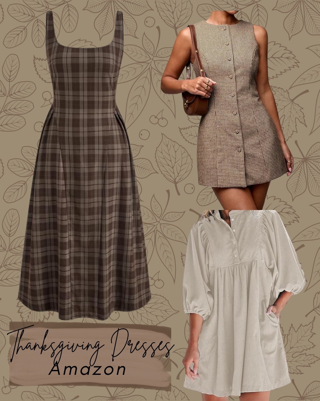 ✨Amazon Thanksgiving dresses for every vibe—casual, girly or cozy chic. Perfect for turkey day, fall photos & family get-togethers🧡
Which one is your style: plaid, mini or soft + flowy?
#thanksgivingoutfit #thanksgivingdress #fallfashion #amazonfallfinds #amazonfashion #ltkfall #ltkoutfitinspo #ltkholiday #fallstyle2024 #momstyle 

#LTKHoliday #LTKStyleTip #LTKSeasonal