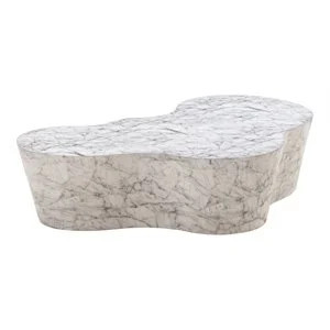 Slab White Marble Coffee Table | Homesquare