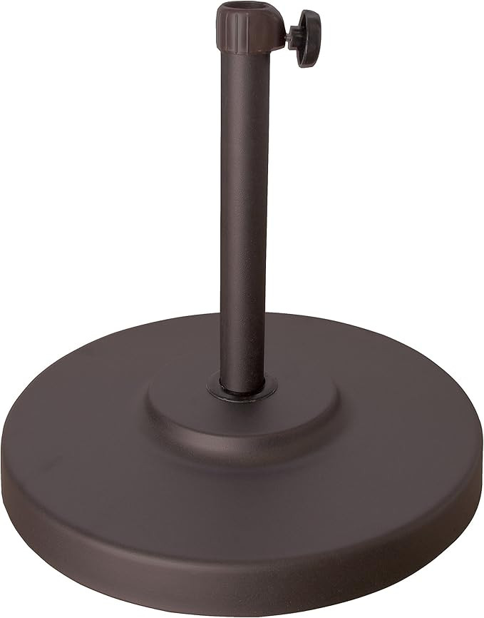 California Umbrella 50 lbs. Round Concrete Weighted Powdercoated Steel Umbrella Base, Bronze Fram... | Amazon (US)
