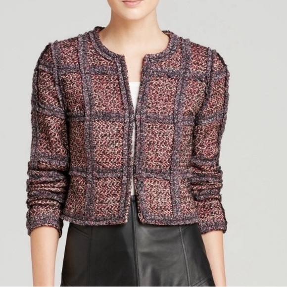Diane Von Furstenberg Size 6 Fuchsia Fever Multi Tweed Blazer Jacket  Souldala | Poshmark