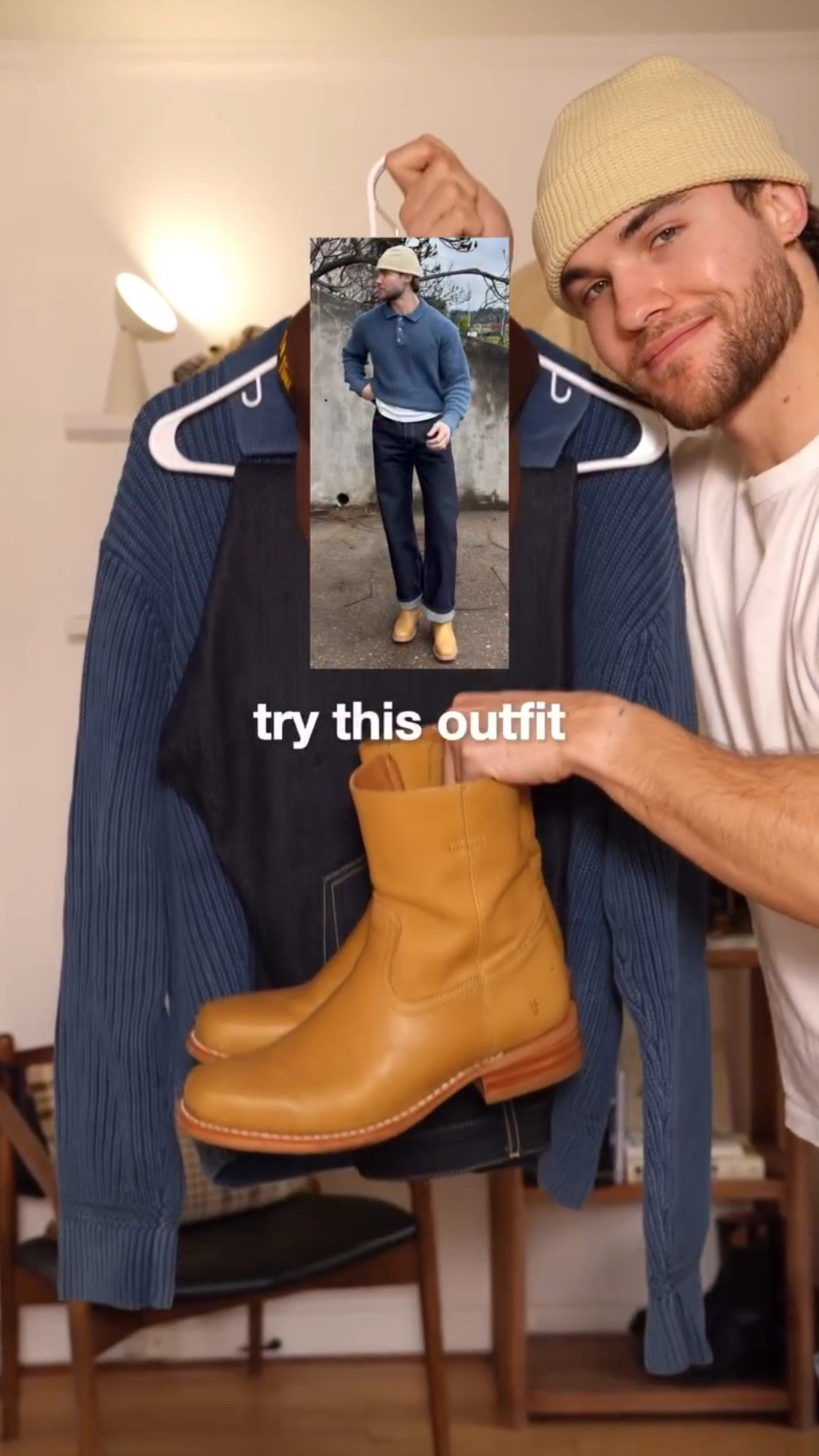 dark wash denim / collared sweater outfit idea⬇️

Easy to recreate! Plus, I have all the links up for you guys if you wanna pick up these exact pieces🫱🏼‍🫲🏽

Outfit details:

Beanie: @amazon 
Sweater: @abercrombie 
Tee: @buckmason 
Jeans: @bareknucklesco 
Boots: @thefryecompany 
Watch: @casio_us 
Cuff: @sylviangrant 

🏷️: men’s outfit - men’s outfits - outfits - outfit - dark wash jeans outfit 

#mensoutfit #mensoutfits #outfit #outfits

#LTKMens #LTKootd