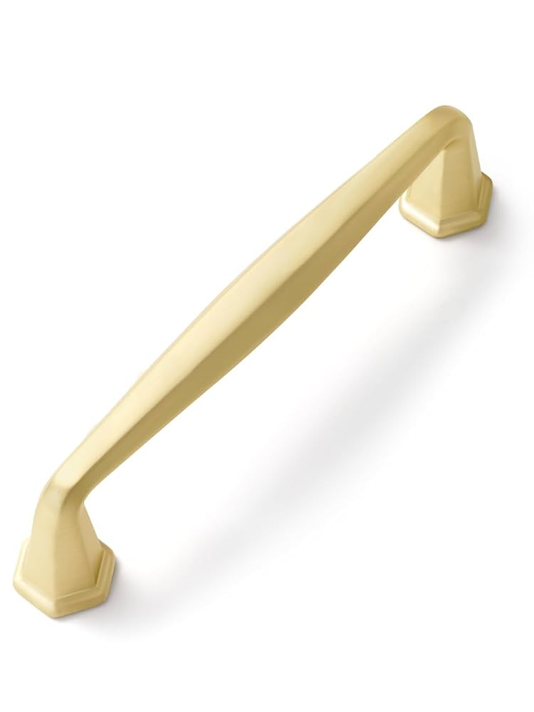 5 Pack Gold Cabinet Pulls 3.75" Hole Center Brushed Brass Drawer Pulls Dresser Handles Hardware B... | Amazon (US)