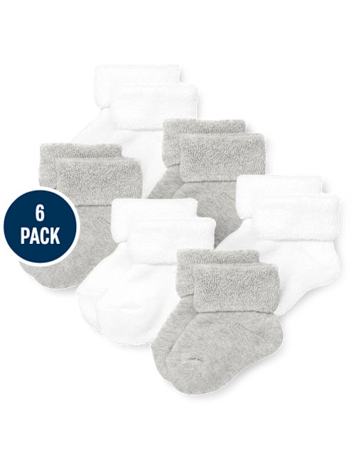 Unisex Baby Turn Cuff Socks 6-Pack | The Children's Place  - MULTI CLR | The Children's Place
