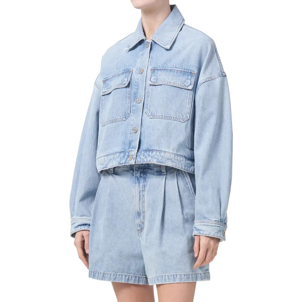 AGOLDE Luka Denim Jacket in Swivel at Nordstrom, Size Medium | Nordstrom