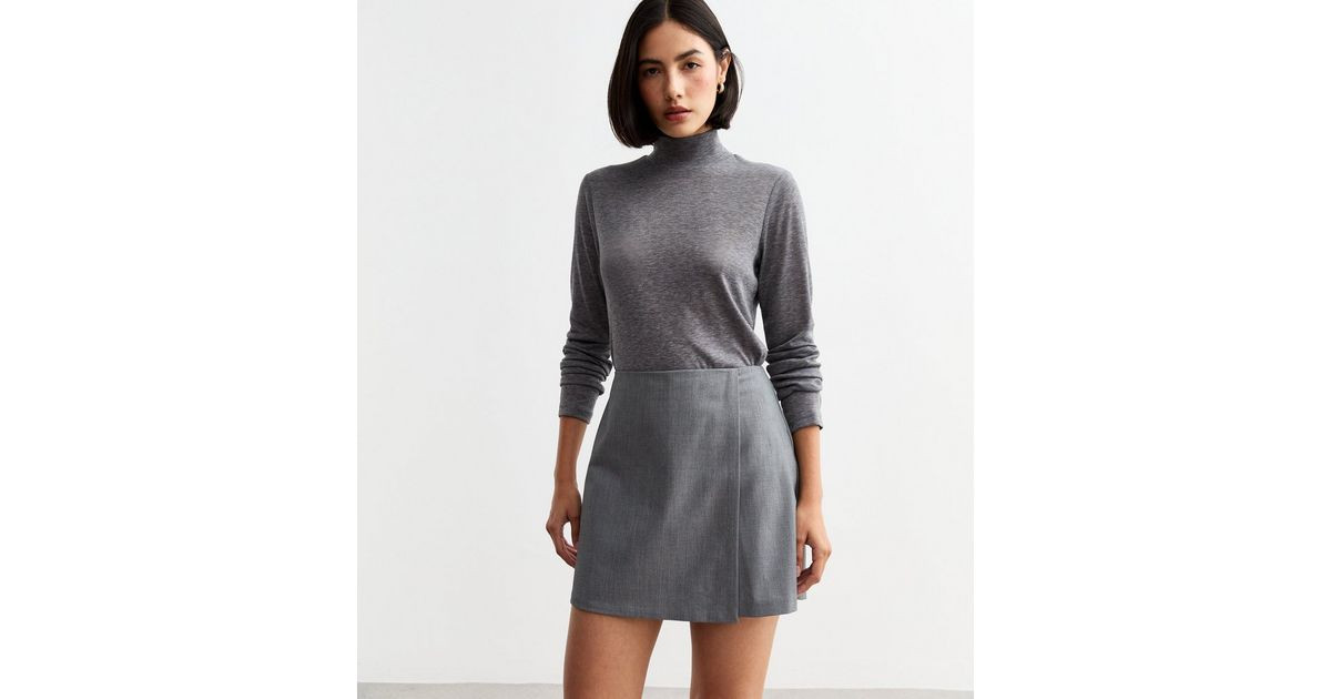Grey Wrap Skort  | New Look | New Look (UK)