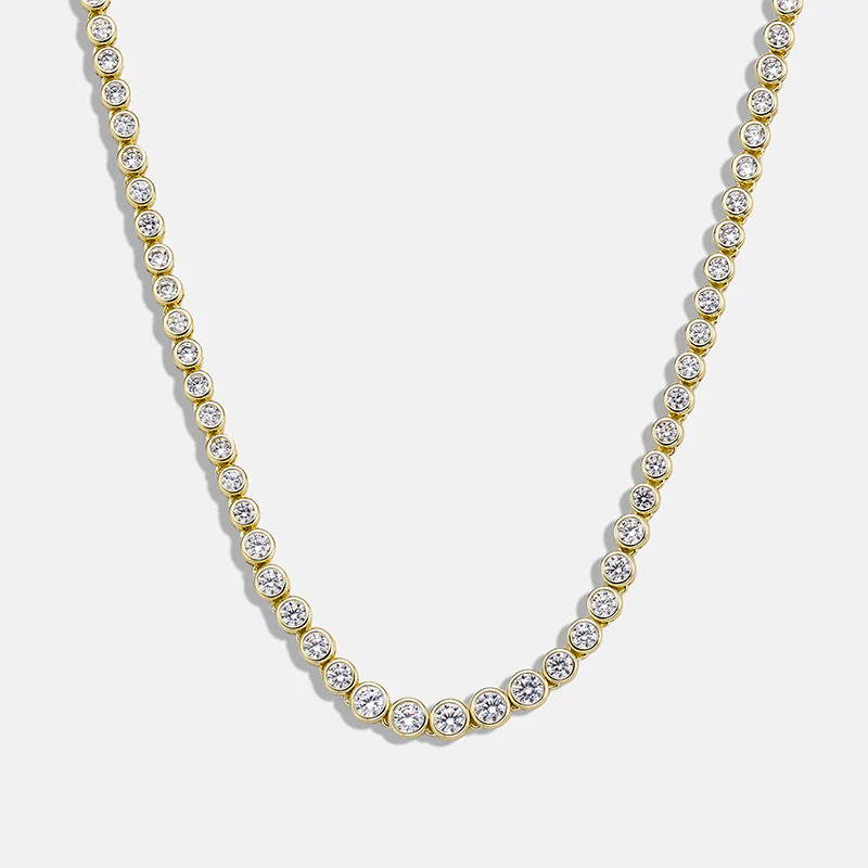 Graduated Round Cut Tennis Necklace | Victoria Emerson