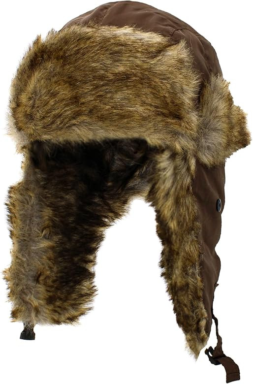 Wool Blend Aviator Trapper hat Trooper Ear Flaps Ushanka Eskimo Bomber Russian Warm Winter Cold | Amazon (US)