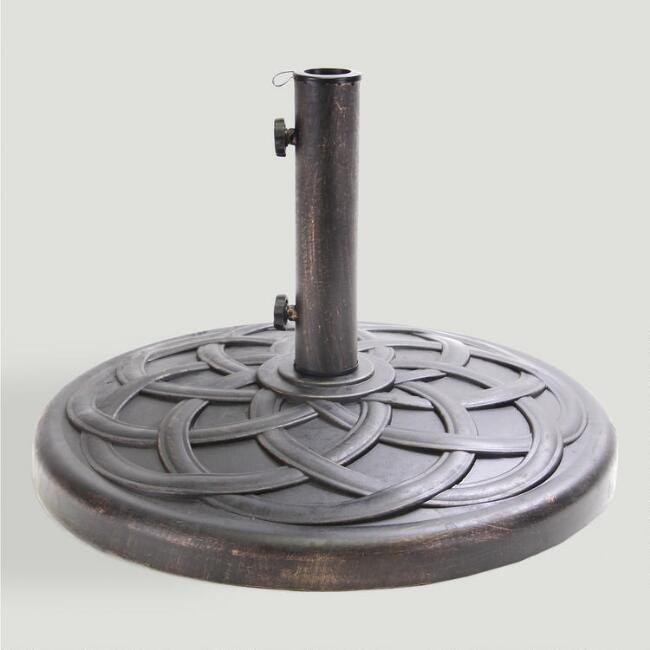 Round Bronze 44lb Patio Umbrella Stand | World Market