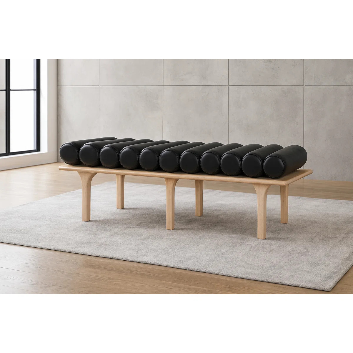 Landon Boutis Faux Leather Upholstered Bench | Wayfair North America