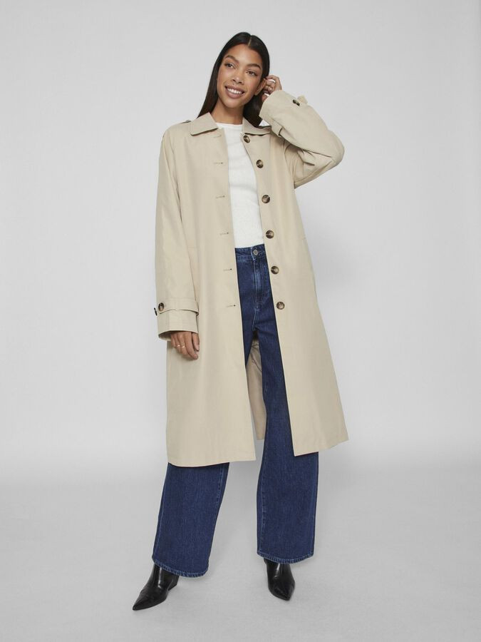 LONG COAT | Grey | VILA® | Vila.com