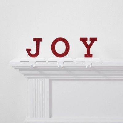 3ct Joy Christmas Stocking Holder Red - Wondershop™ | Target