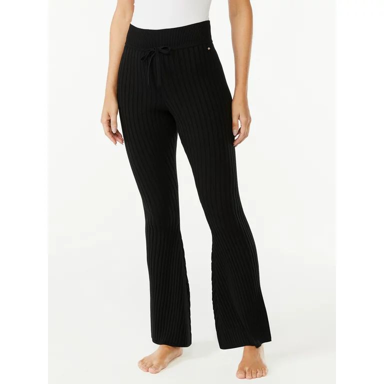 Sofia Intimates by Sofia Vergara Women's Ribbed Flare Pants | Walmart (US)