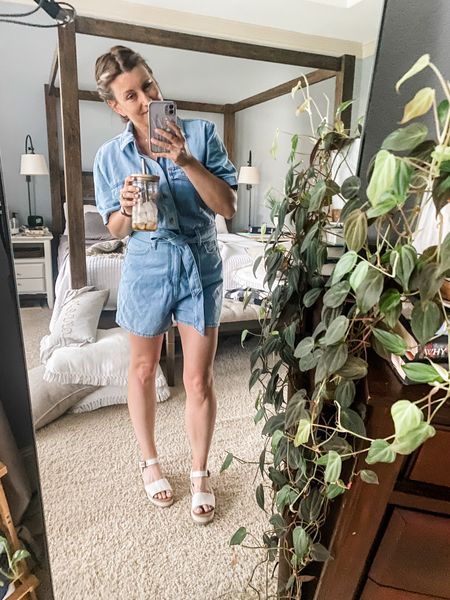 Fun fact: I have no idea how to tie a pretty knot or bow on my belt and I refuse to even waste two seconds trying.
Even funner fact: I love this denim romper for spring and y’all need to get your hands on it too. Super fun. Easy. And on point if you need to work on the railroad.
(Sort of kidding about that part).




#LTKOver40 #LTKSeasonal #LTKFindsUnder50