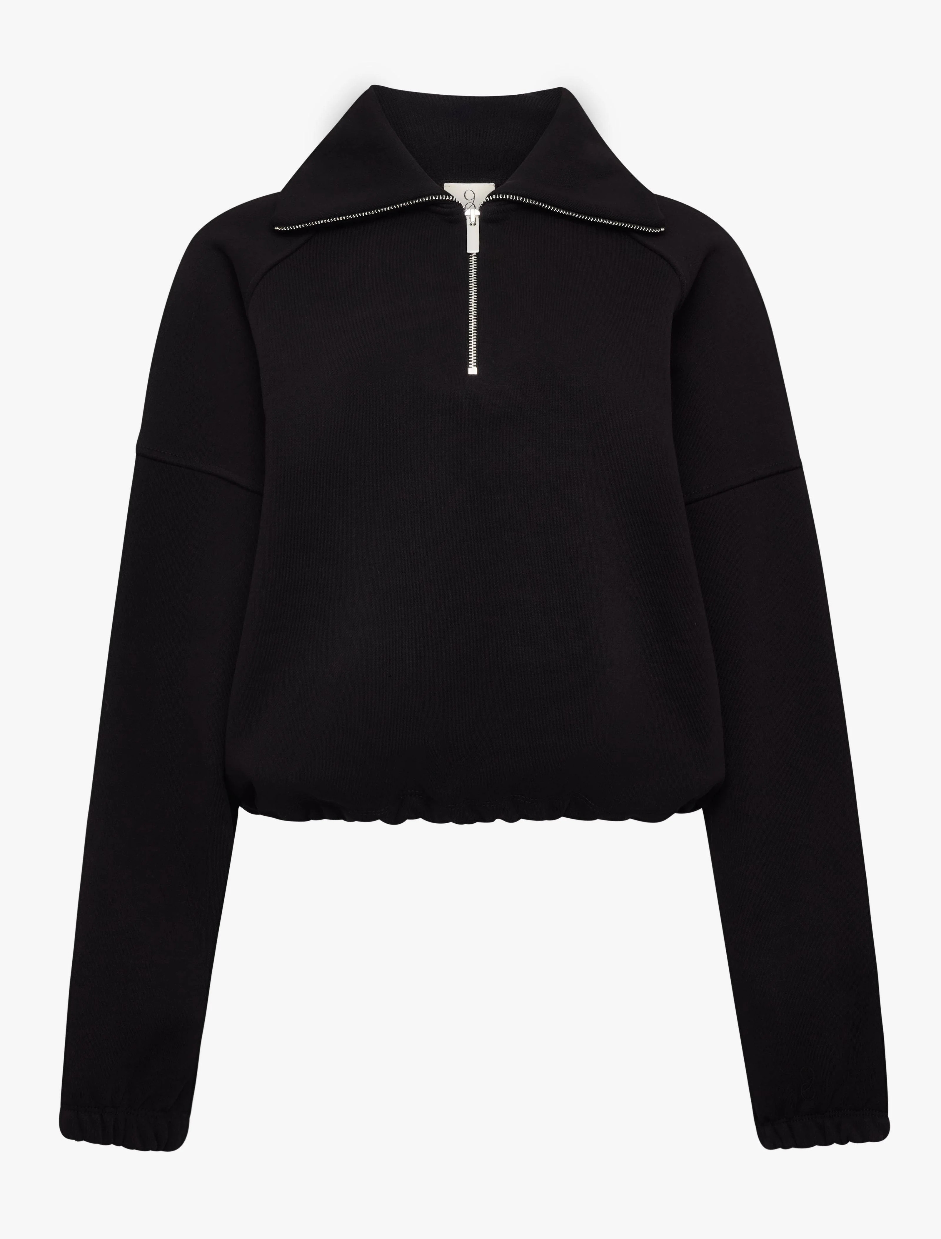 Classic Half Zip Sweatshirt in Black | NinetyPercent