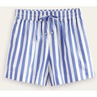 Cotton Pull-on Shorts Blue Women Boden, Blue Stripe | Boden (UK & IE)