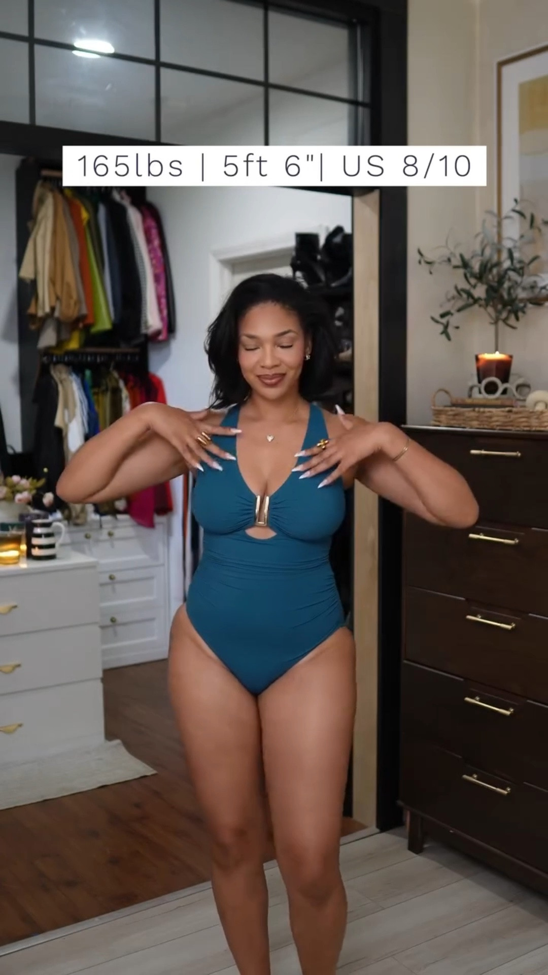 I heard you were looking for tummy friendly swimwear sis 👀 I found these four options for $65 and under and they all come with built in shape wear & in soooooo many colors! I’m wearing a M in each swimsuit so if you want them comment SHOP & I’ll send them to your inbox ☀️