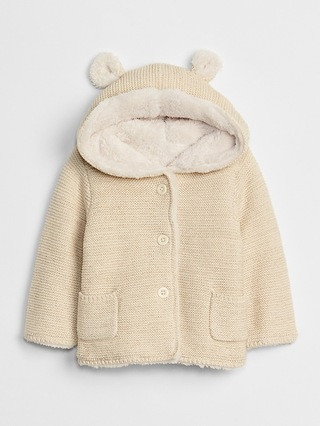 Sherpa-Lined Garter Sweater | Gap US