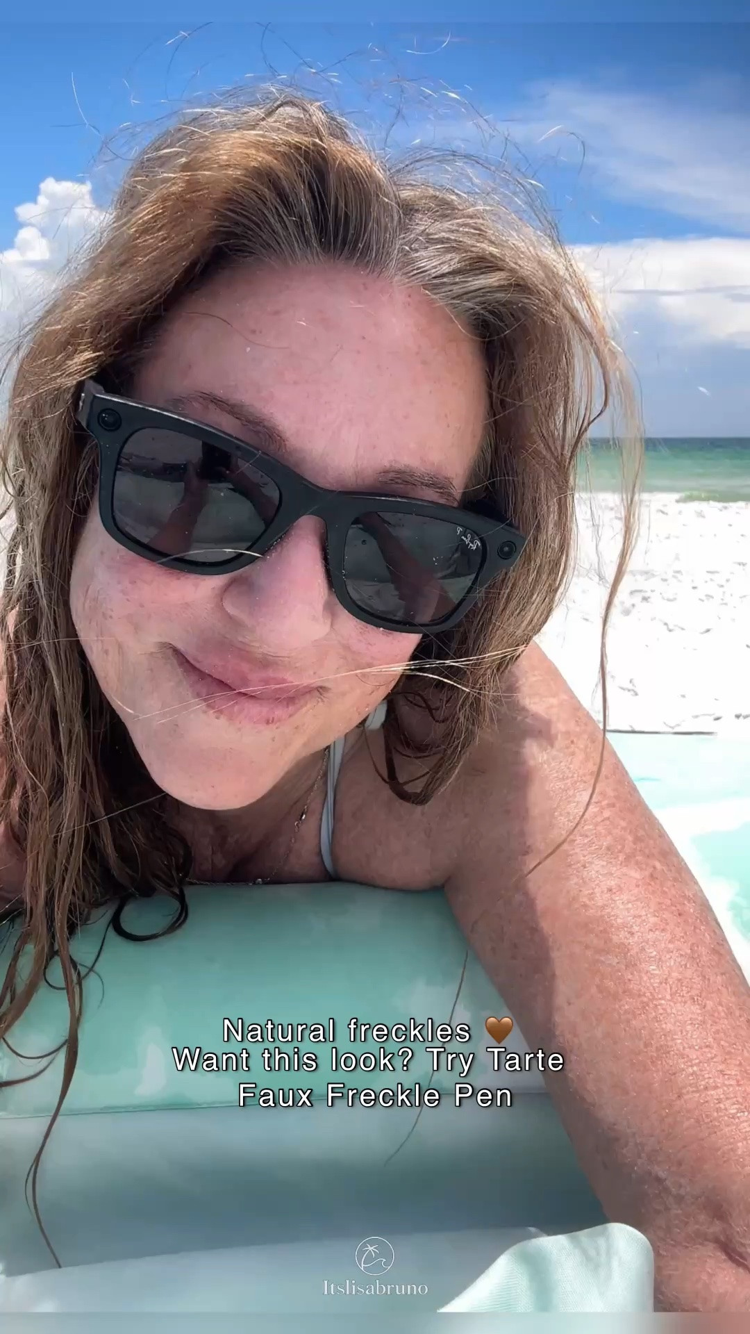 Natural freckles, beach hair, and my go-to sunnies. ☀️🕶️

These are my real summer freckles, but if you don’t naturally freckle (or just want to enhance the ones you have), the Tarte Faux Freckle Pen is an easy way to get the same sun-kissed vibe.

I’m also wearing my Ray-Ban Meta glasses—both are linked below!

#Ad #LTKBeauty #LTKStyle #LTKSummer #RayBanMeta #TarteCosmetics #FauxFreckles #SummerBeauty #BeachStyle #BeachEssentials #AmazonFinds

#LTKSeasonal #LTKSwim #LTKBeauty