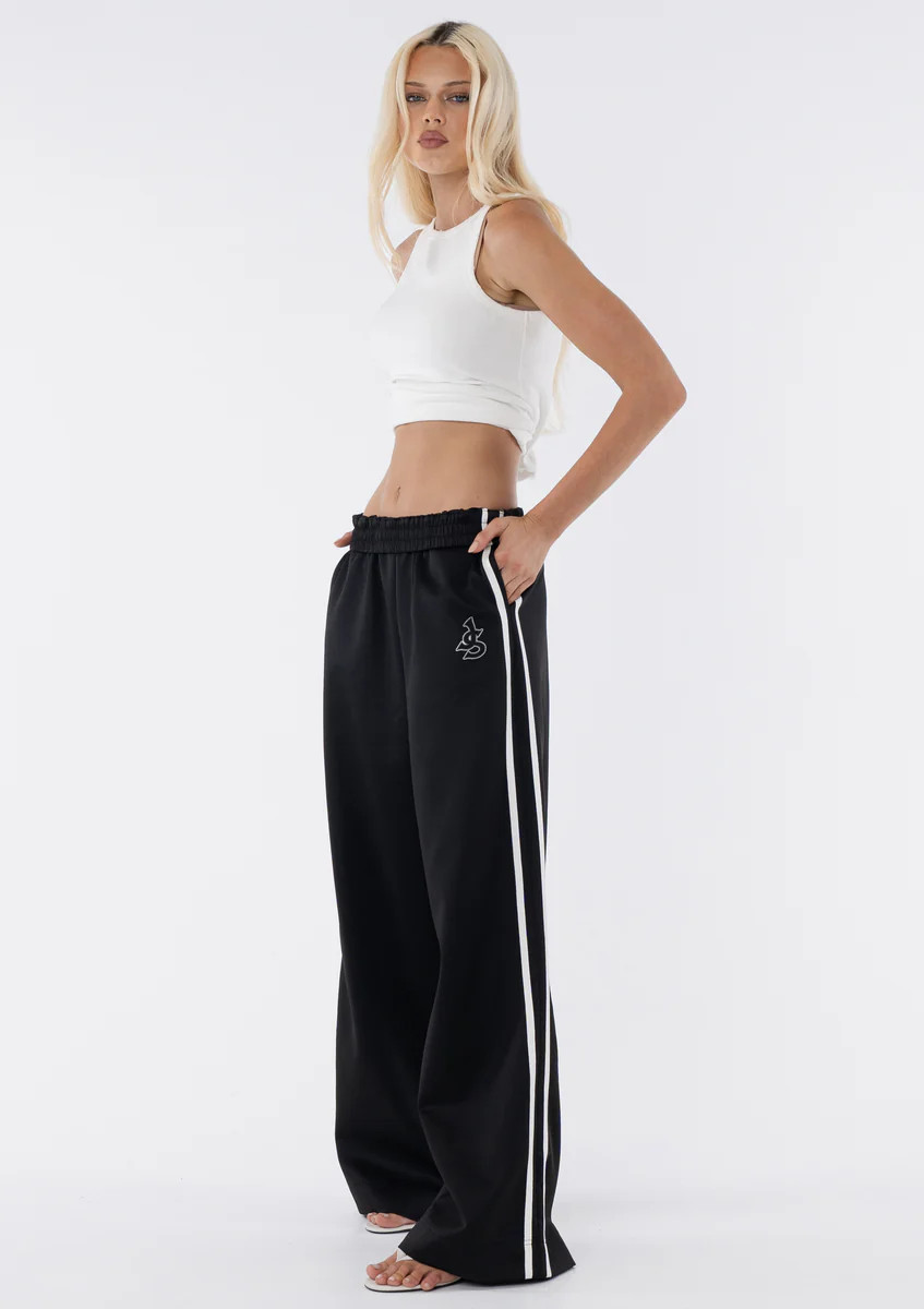Ebony Wide Leg Track Pant | JGR & STN