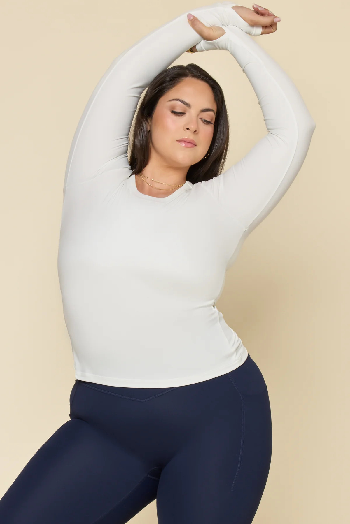 Call Me Baby Long Sleeve Top - White | POPFLEX