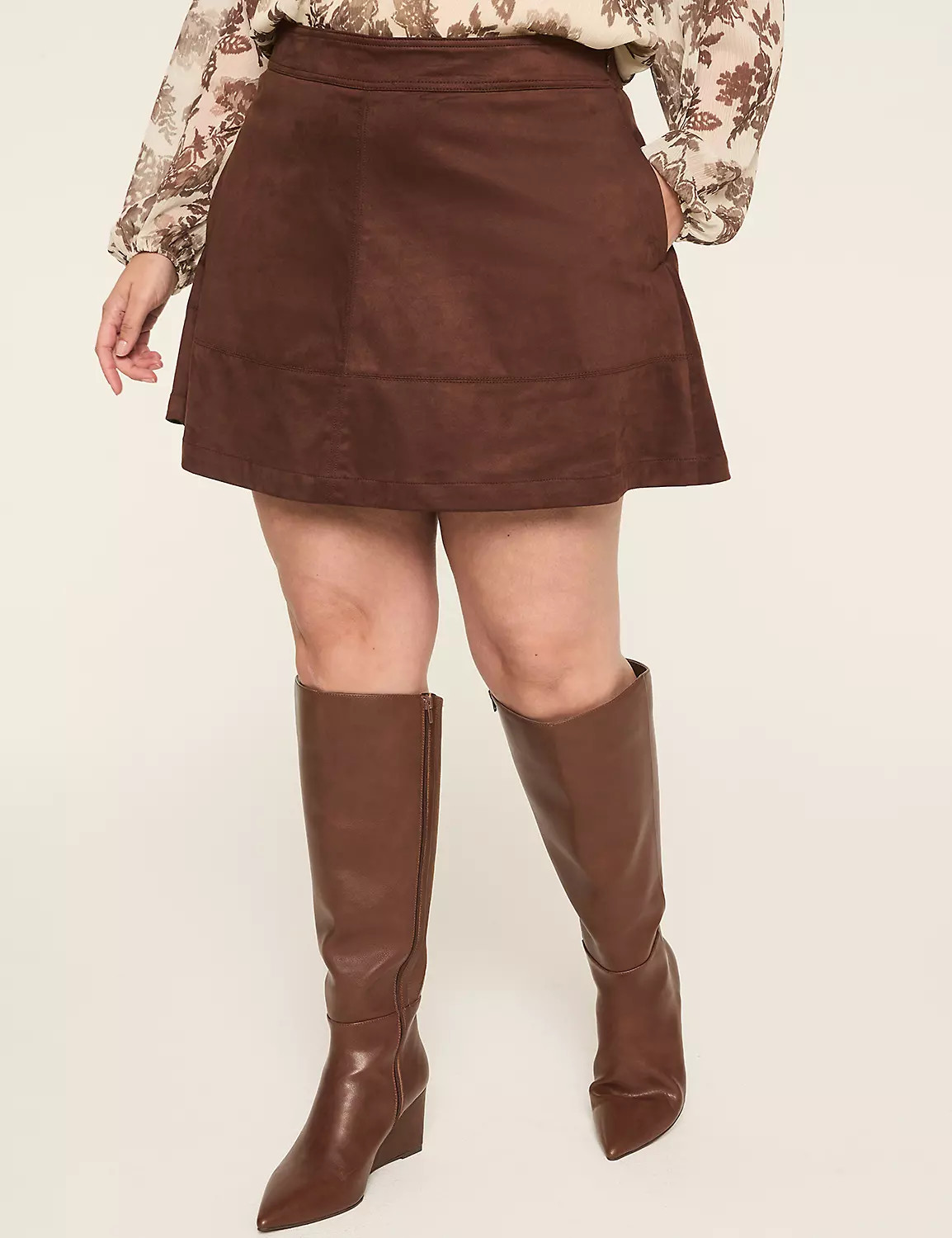 Faux-Suede Skort | LaneBryant | Lane Bryant (US)