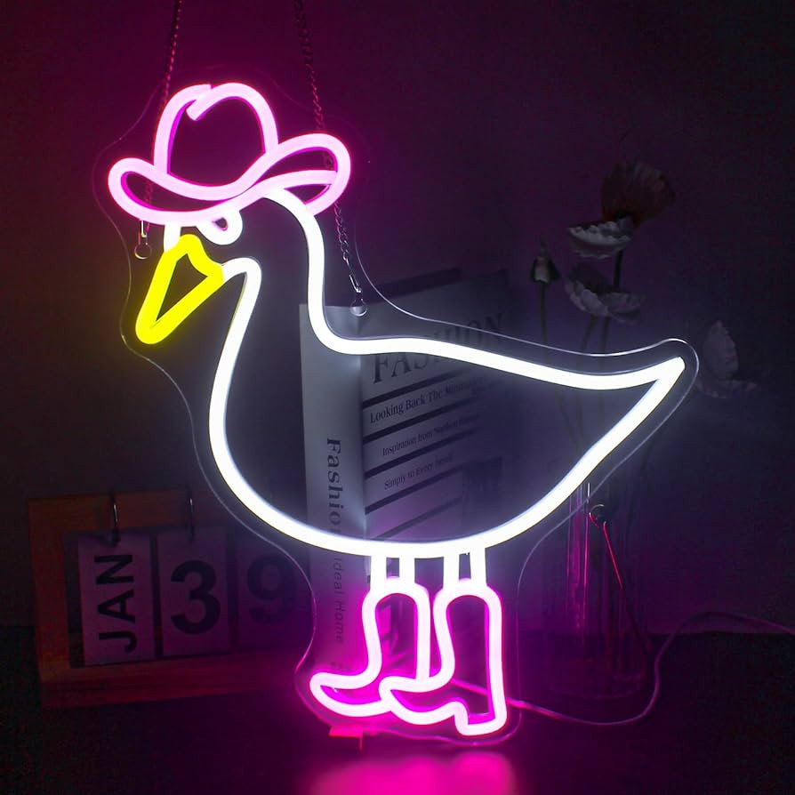 DREAMFORT Cowboy Duck Neon Sign,Duck Neon Signs Cowgirl Boots Neon Signs for Wall Decor, USB Conn... | Amazon (CA)