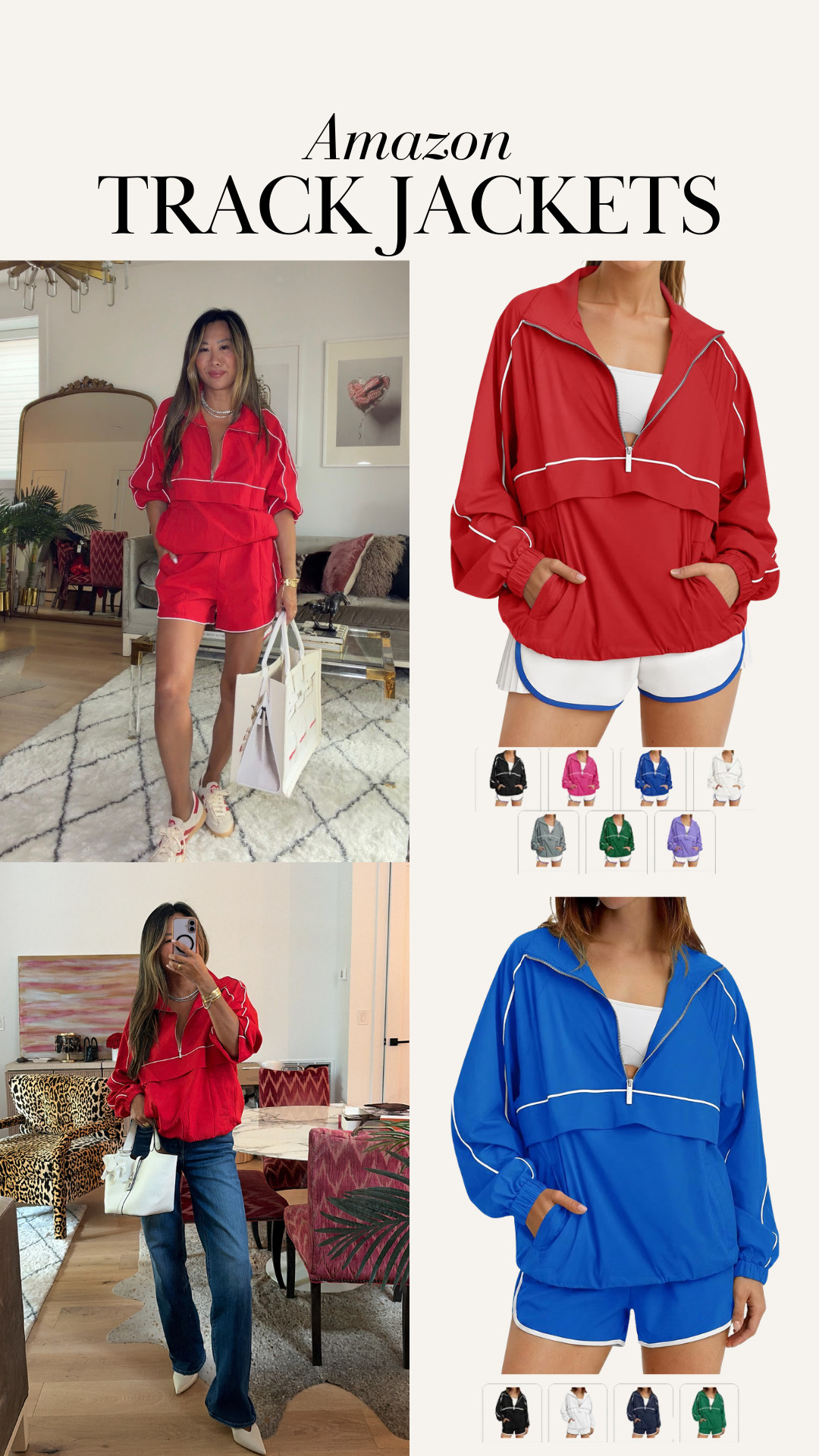 Amazon track jackets! These look so expensive and are so afforable 

 