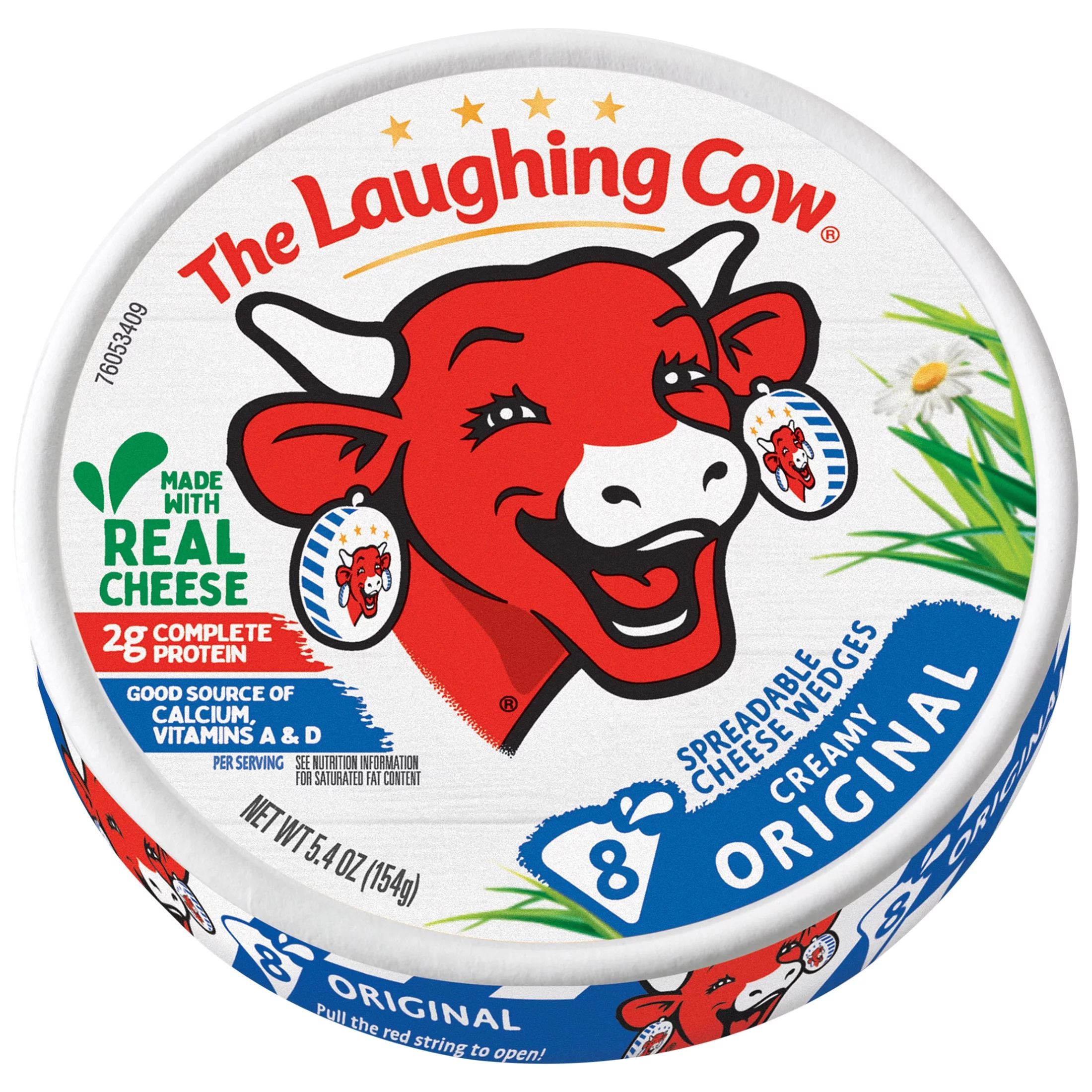 The Laughing Cow Original Spreadable Swiss Cheese Wedge, 5.4 oz Box. Refrigerated | Walmart (US)