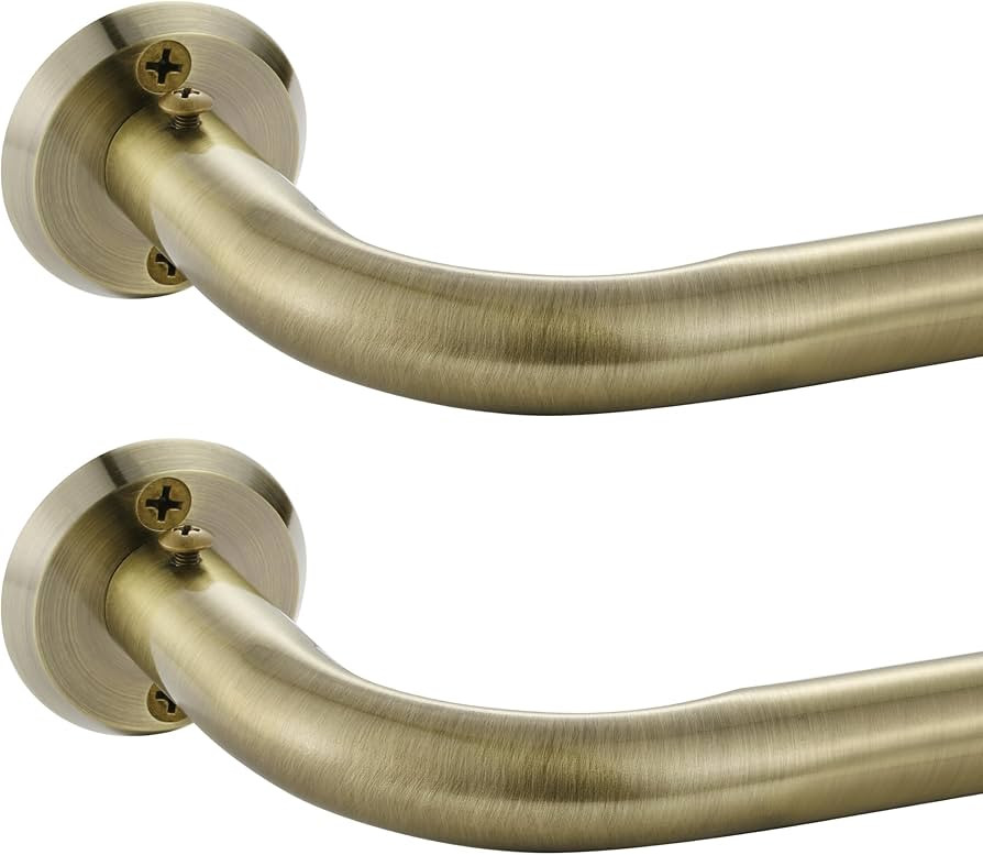 Wrap Around Curtain Rods 2 Pack for 48 to 84 Inches Windows, 1” Heavy Duty Room Darkening Drape... | Amazon (CA)