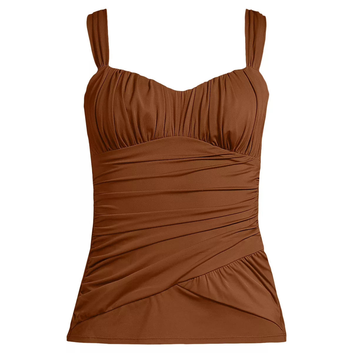 Women's Slender Lite Sweetheart Shirred Tankini | Lands' End (US)