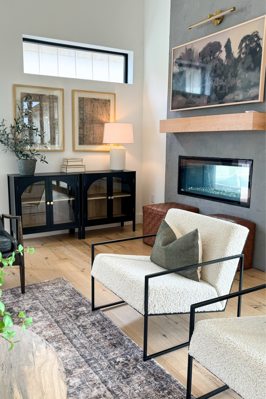 Cozy modern corner in our living room!