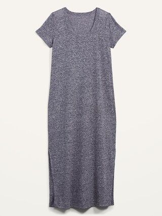 Linen-Blend Maxi T-Shirt Shift Dress for Women | Old Navy (US)