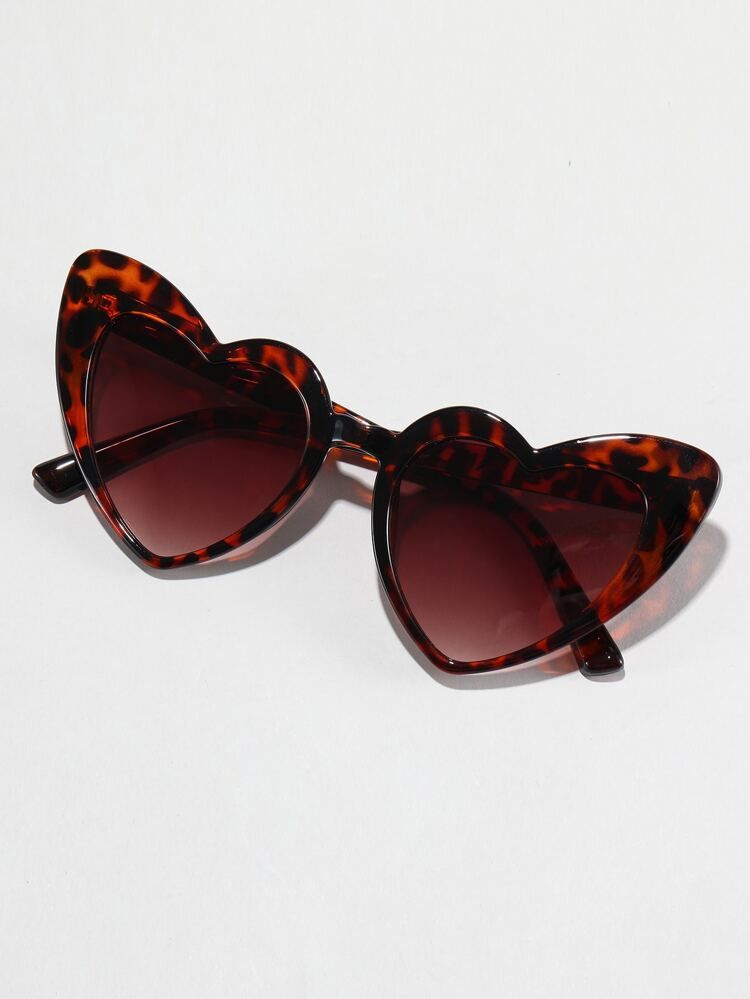 Heart Frame Tinted Lens Sunglasses | SHEIN