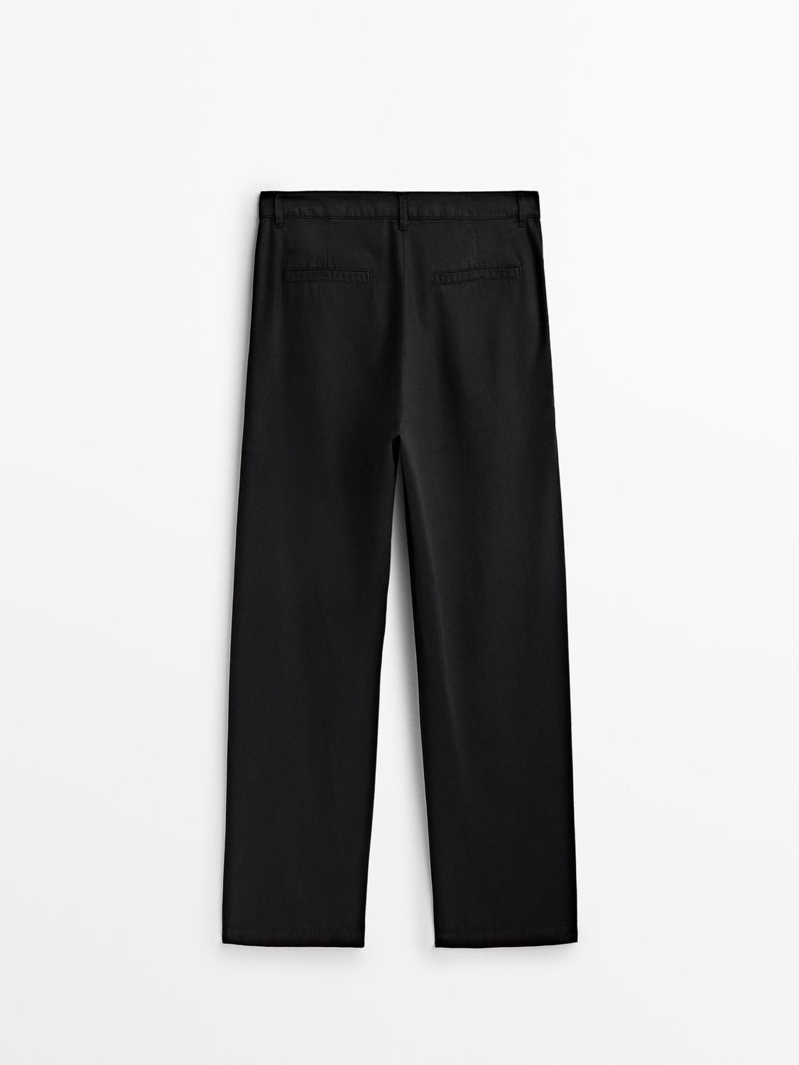 Flowing trousers in a lyocell blend with darts | Massimo Dutti DE