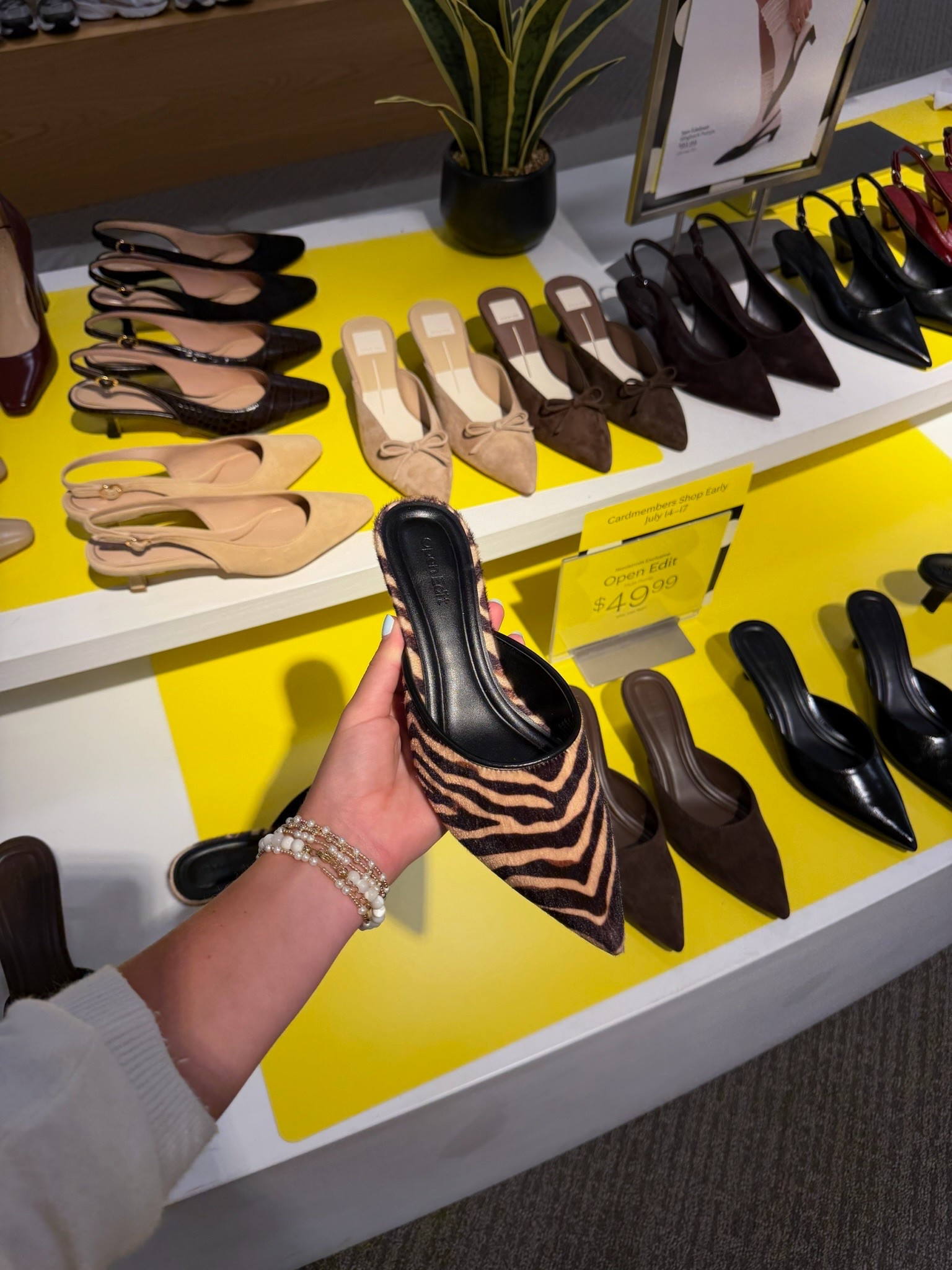 Animal print is back in a big way, and these zebra print mules make it easy to try the trend. They add the perfect pop to neutral outfits while still feeling wearable for everyday. I love them with denim, black pants, or a simple dress for fall.