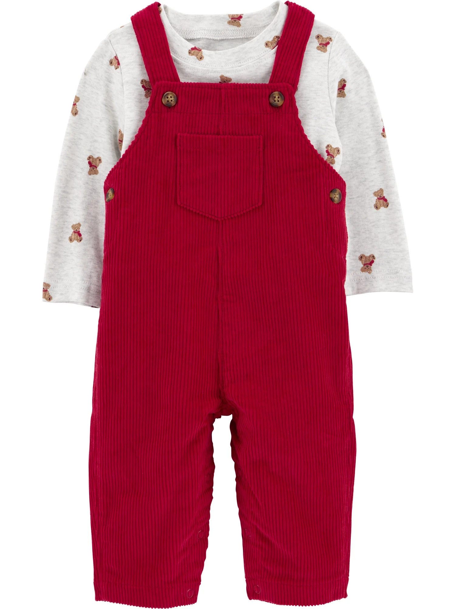 Carter's Child of Mine Baby and Toddler Boy Overalls Set, 2-Piece Sizes 0/3-24 Months | Walmart (US)