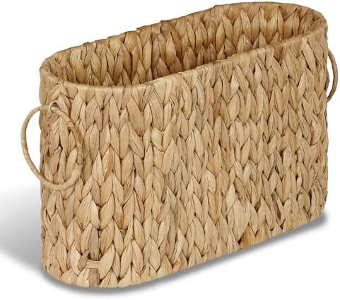 efluky Toilet Paper Storage Basket, Water Hyacinth Slim Toilet Paper Holder- Holds Up to 9 Mega R... | Amazon (US)