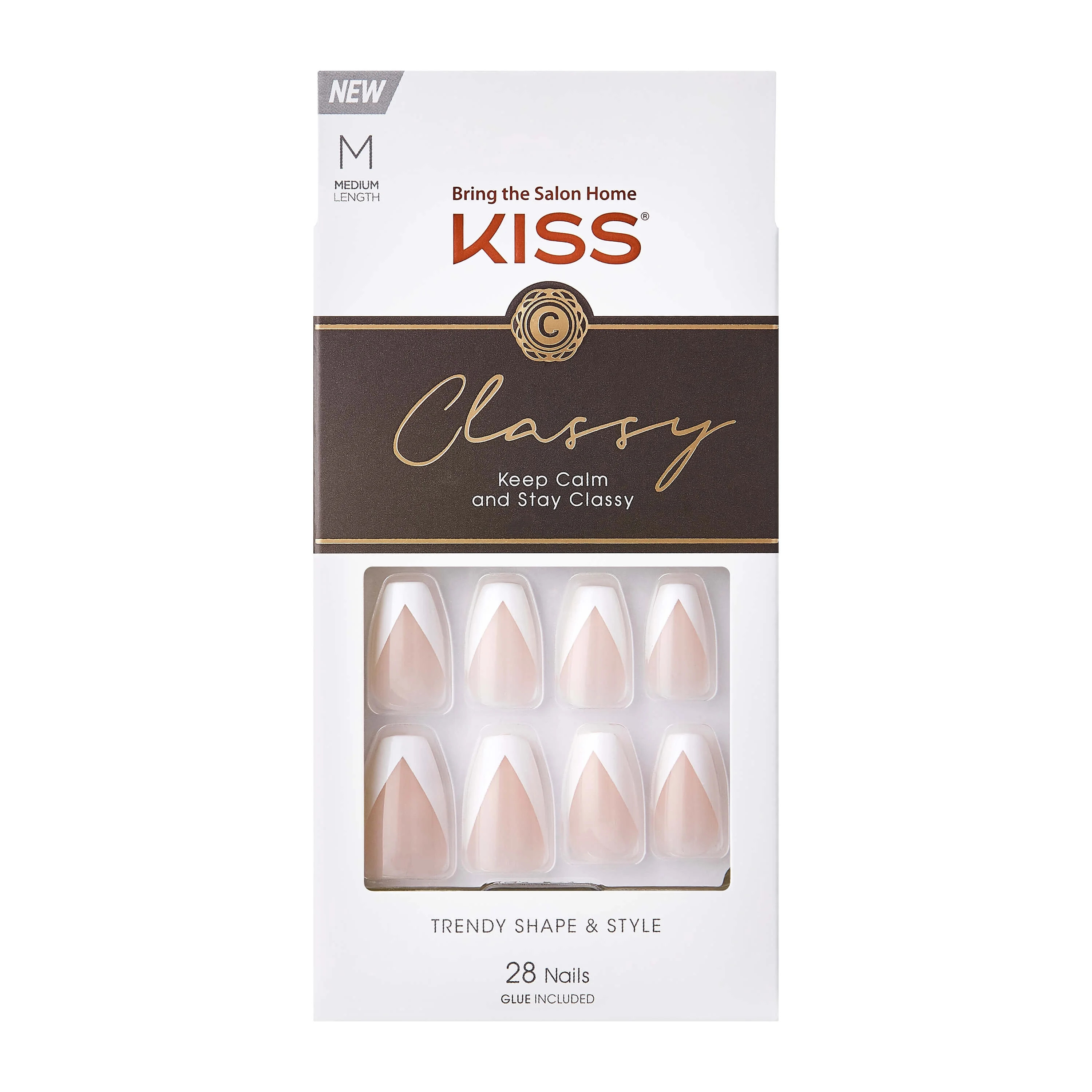 KISS Classy Nails - Silk Dress, Medium - Walmart.com | Walmart (US)