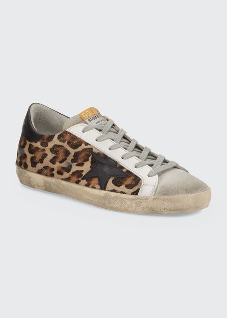 Golden Goose Superstar Leopard Calf Hair Sneakers | Bergdorf Goodman