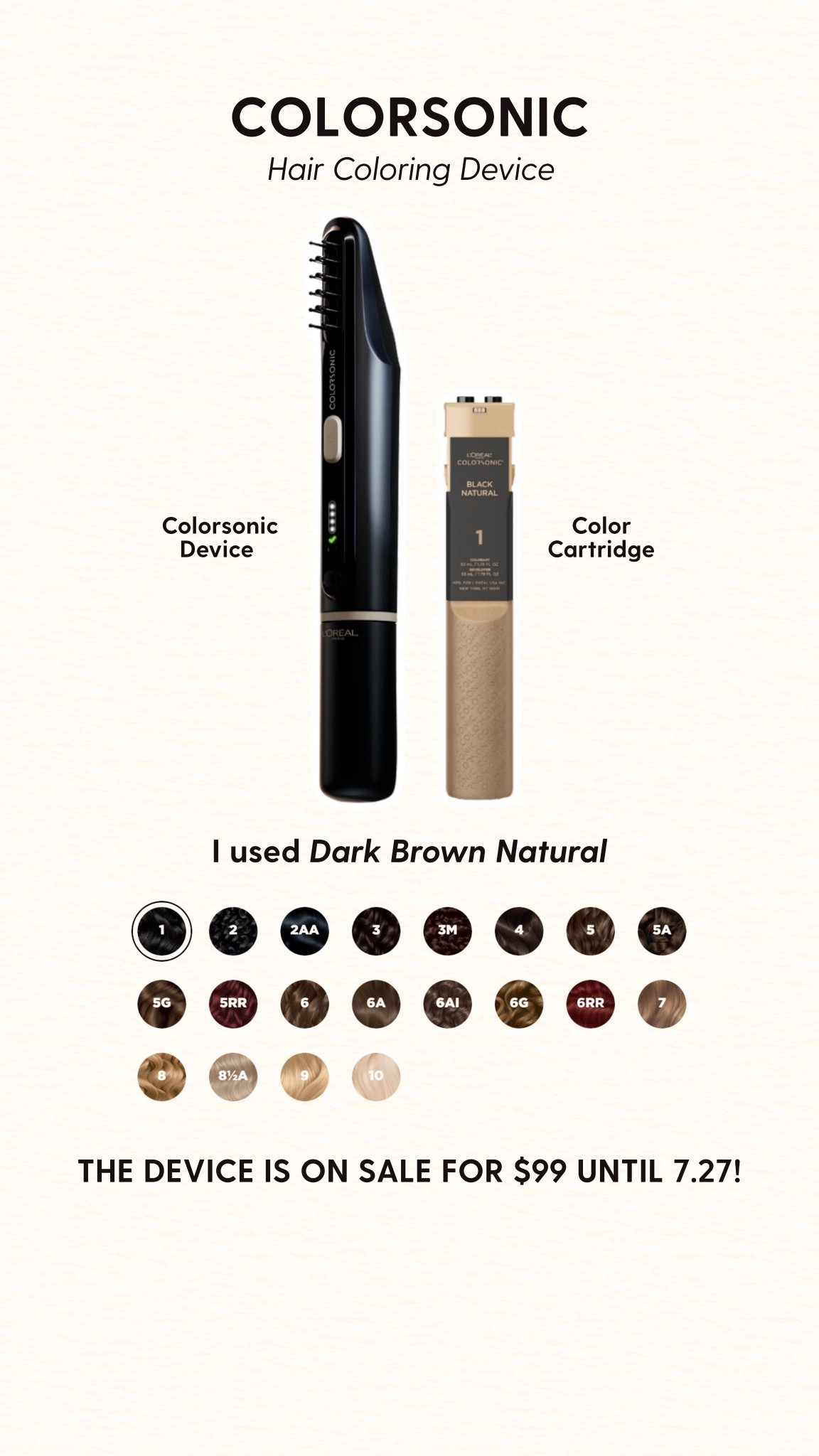 My colorsonic hair coloring device is on sale for $99 through 7.27! I used shade Dark Brown Natural!

#ad #lorealparispartner #paidlink #colorsonic #colorsonicpartner

#LTKBeauty #LTKStyleTip #LTKSaleAlert
