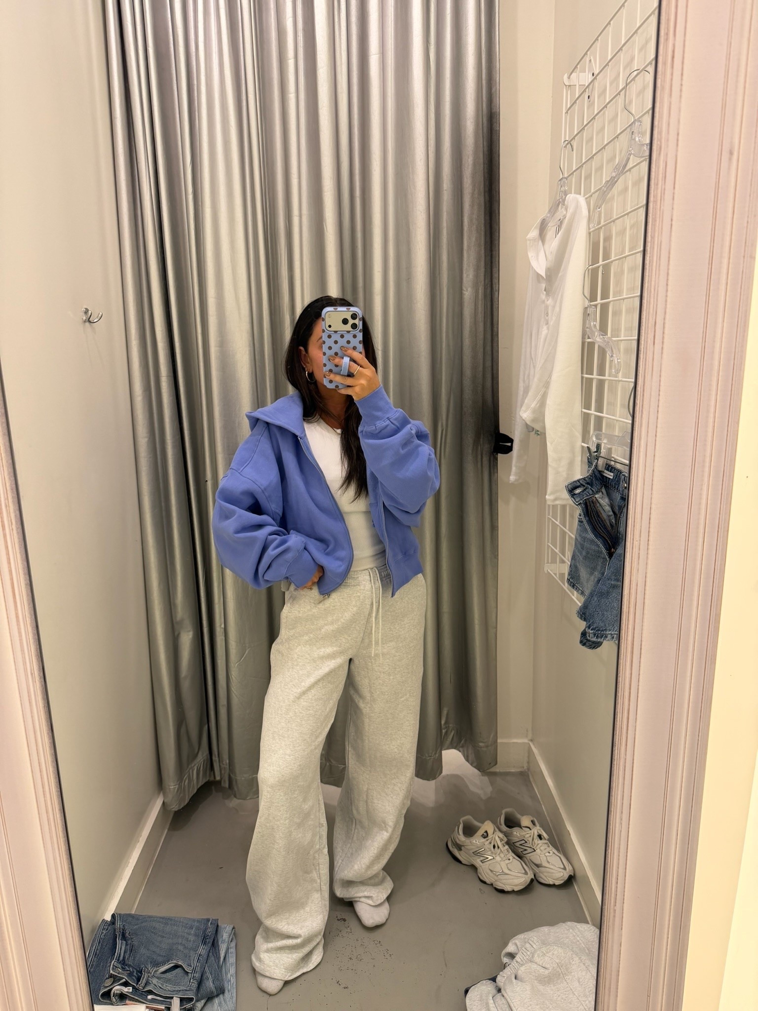 This blue zip up >>

#LTKootd #LTKgrwm #LTKmomlife