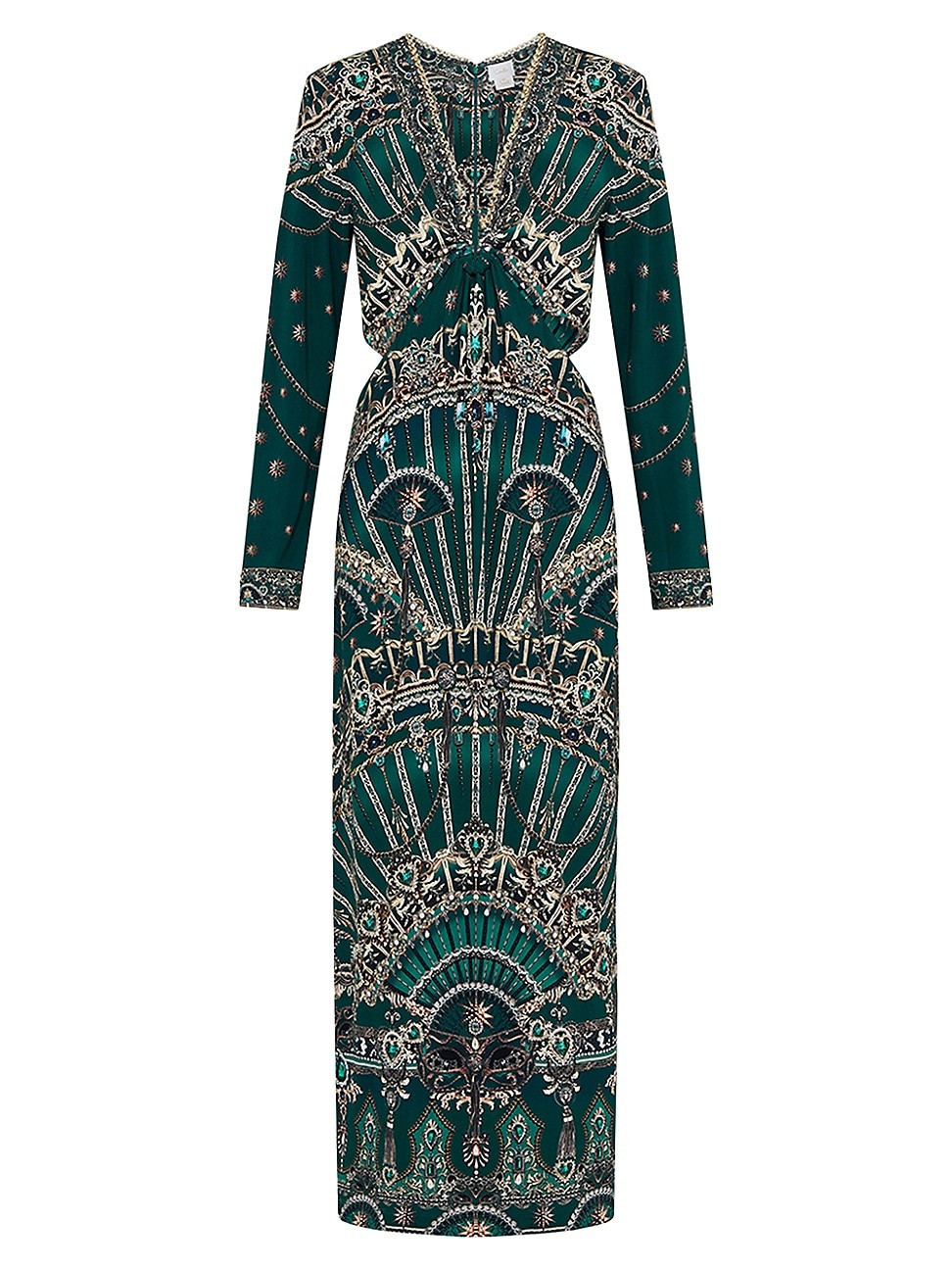 Women's Trompe-L'il Chain-Accent Jersey Cut-Out Maxi Dress - A Venice Veil - Size XS | Saks Fifth Avenue