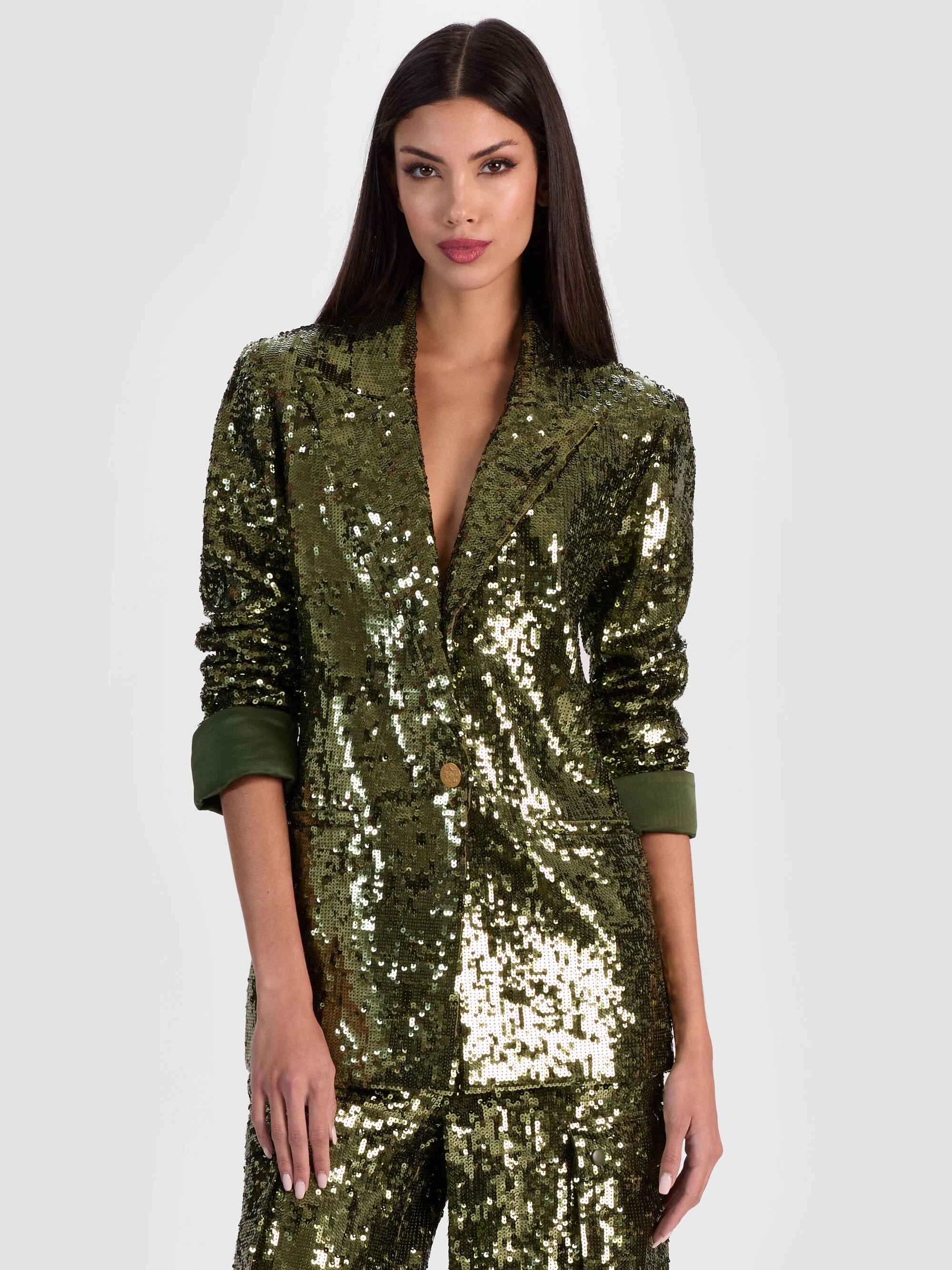QUINCY SEQUIN BLAZER | Alice + Olivia