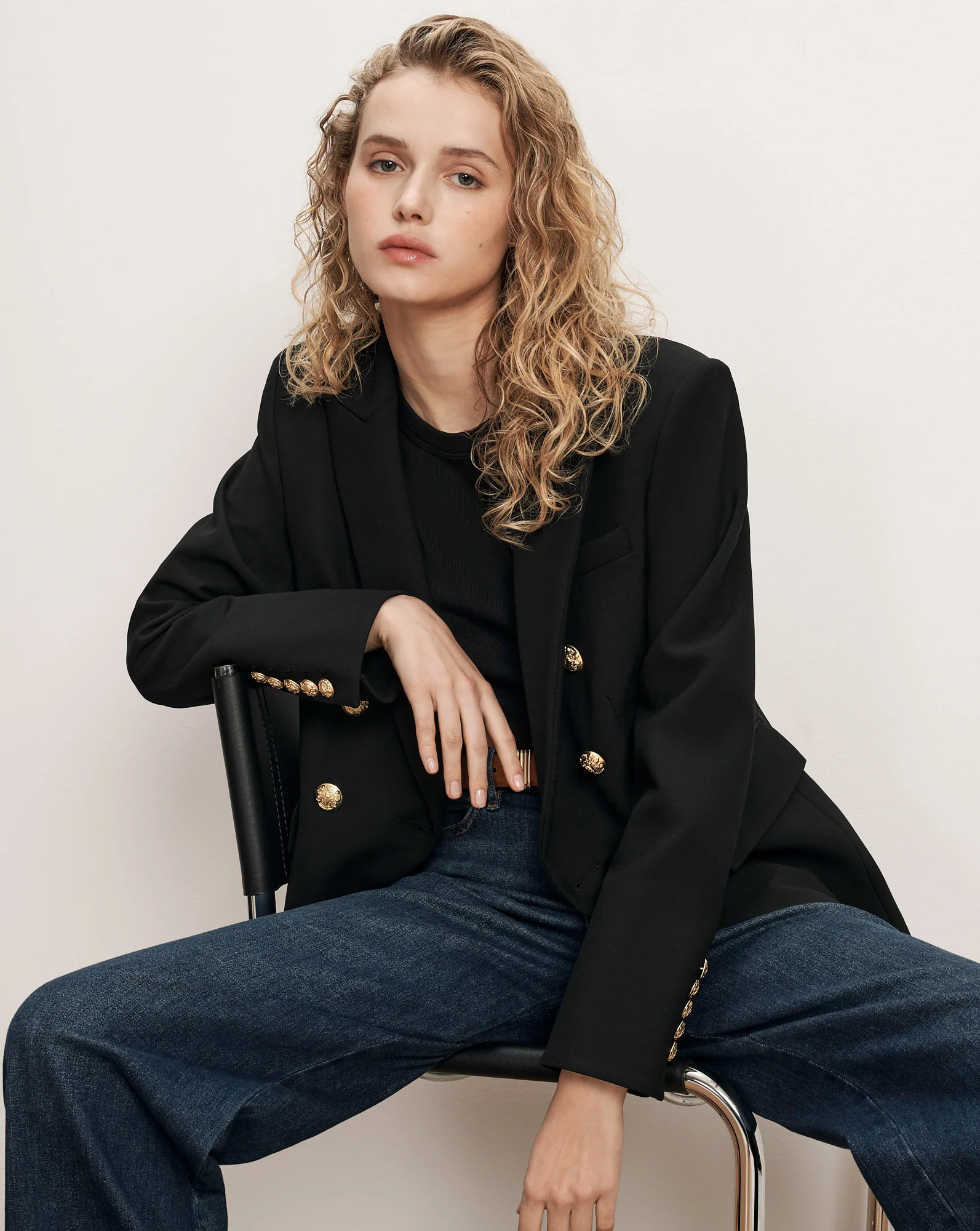 Miller Dickey Jacket in Black/Gold | Veronica Beard | Veronica Beard