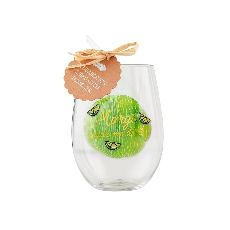 Mud Pie glass 14 oz 2" Party Cup Ice Cube Set, Marg | Amazon (US)