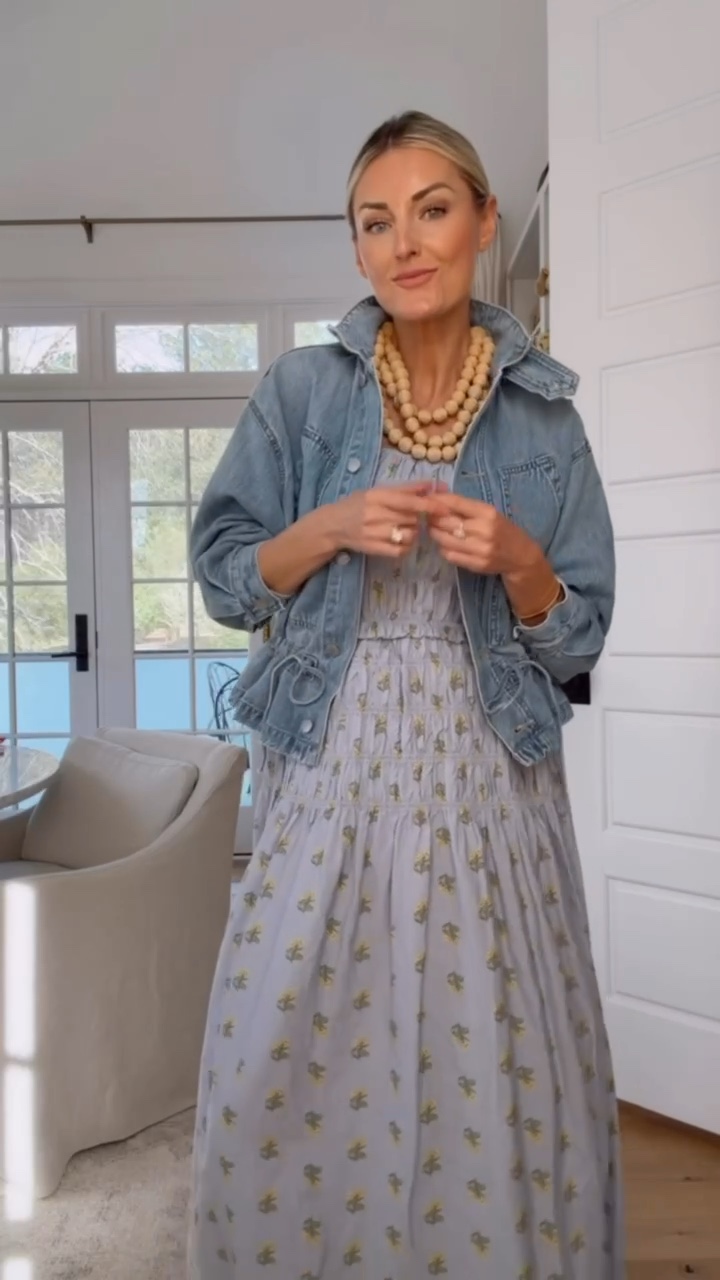 Love how this spring look turned out! You really can elevated any outfit just by adding accessories! Wearing XS in the jacket & S in dress!

Loverly Grey, Target, denim jacket, spring dress, raffia necklace, spring outfit 

#LTKSeasonal