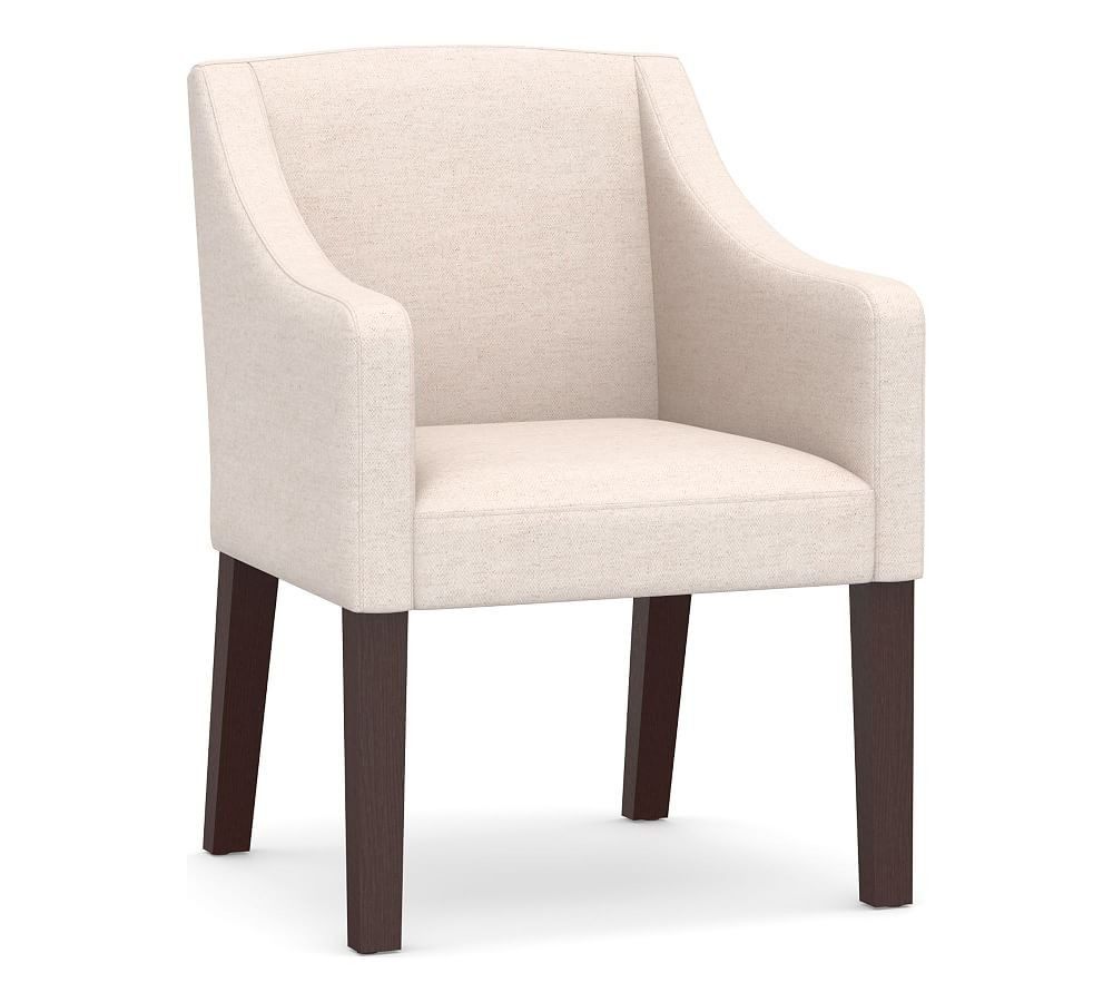 Classic Slope Upholstered Dining Armchair | Pottery Barn (US)